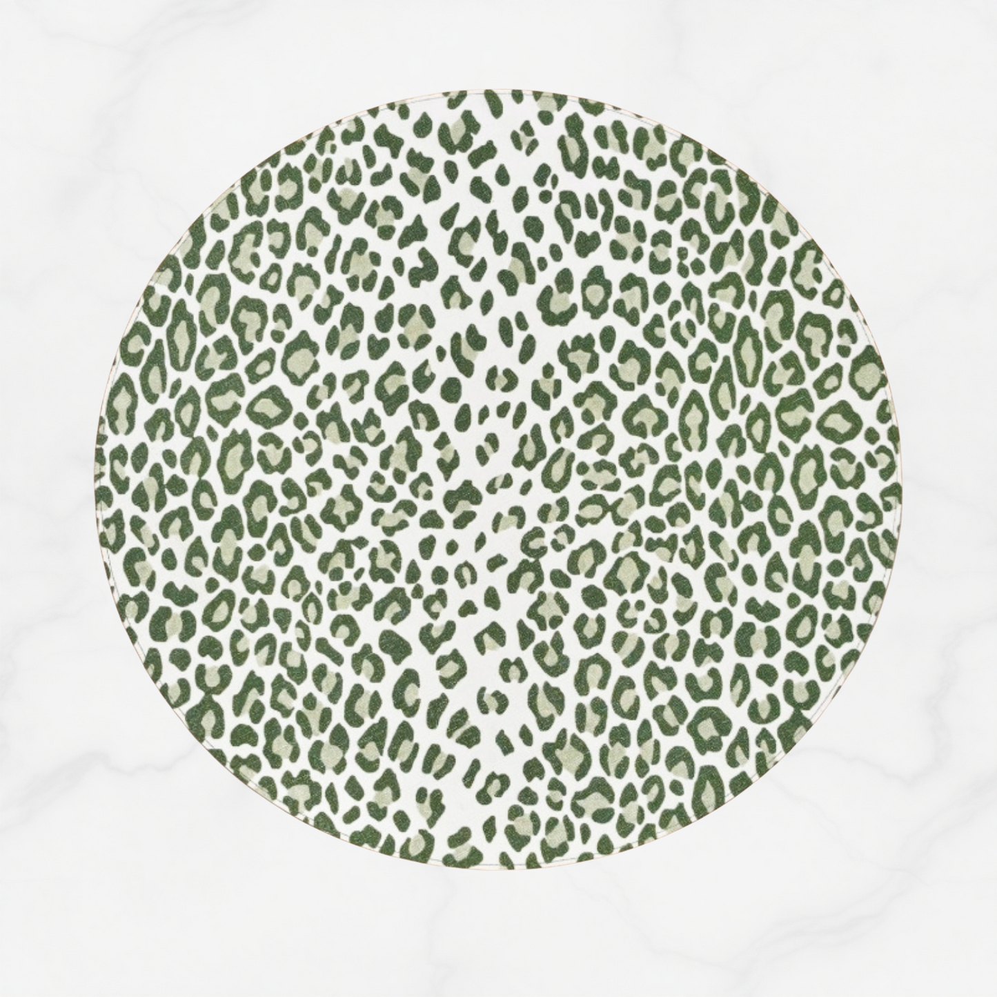 Jardin White/Green Reversible Round Placemat (Set of 4)