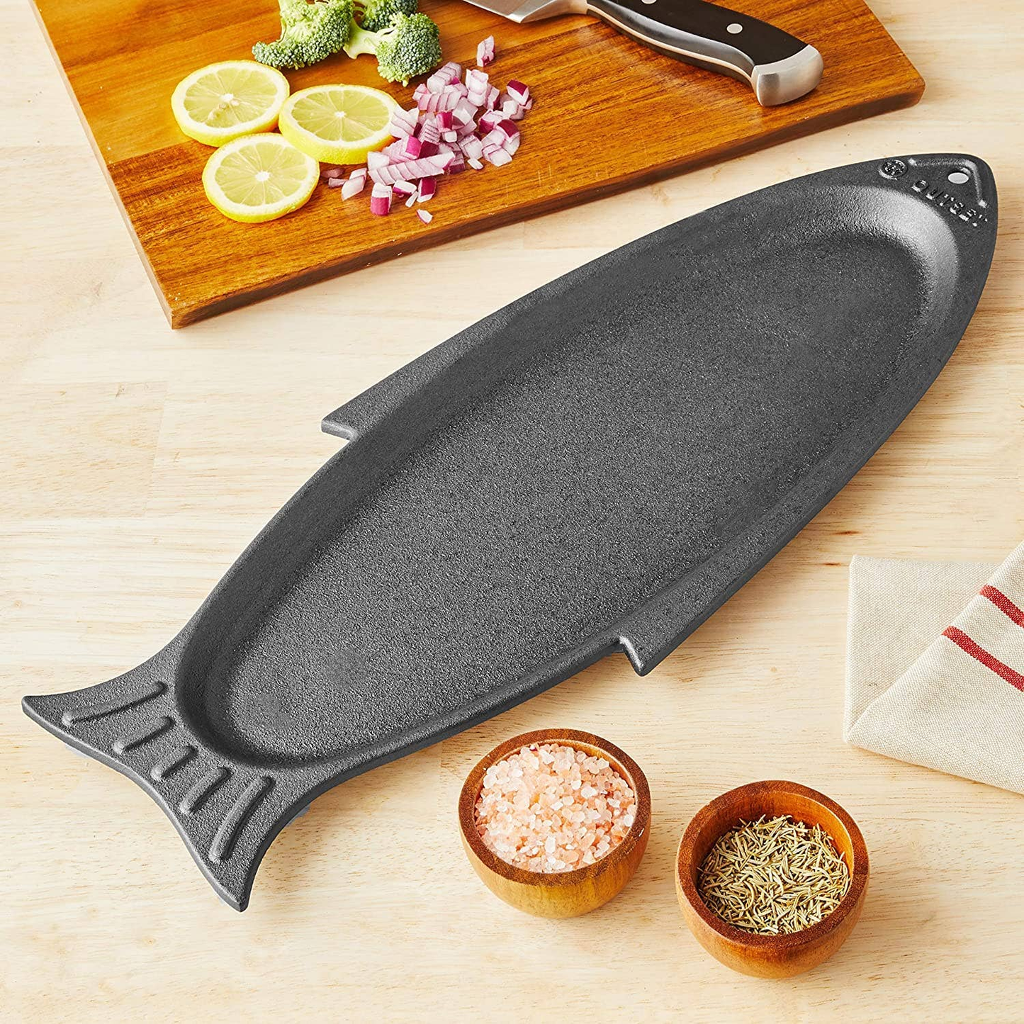 Chef's Cast Iron Fish Pan