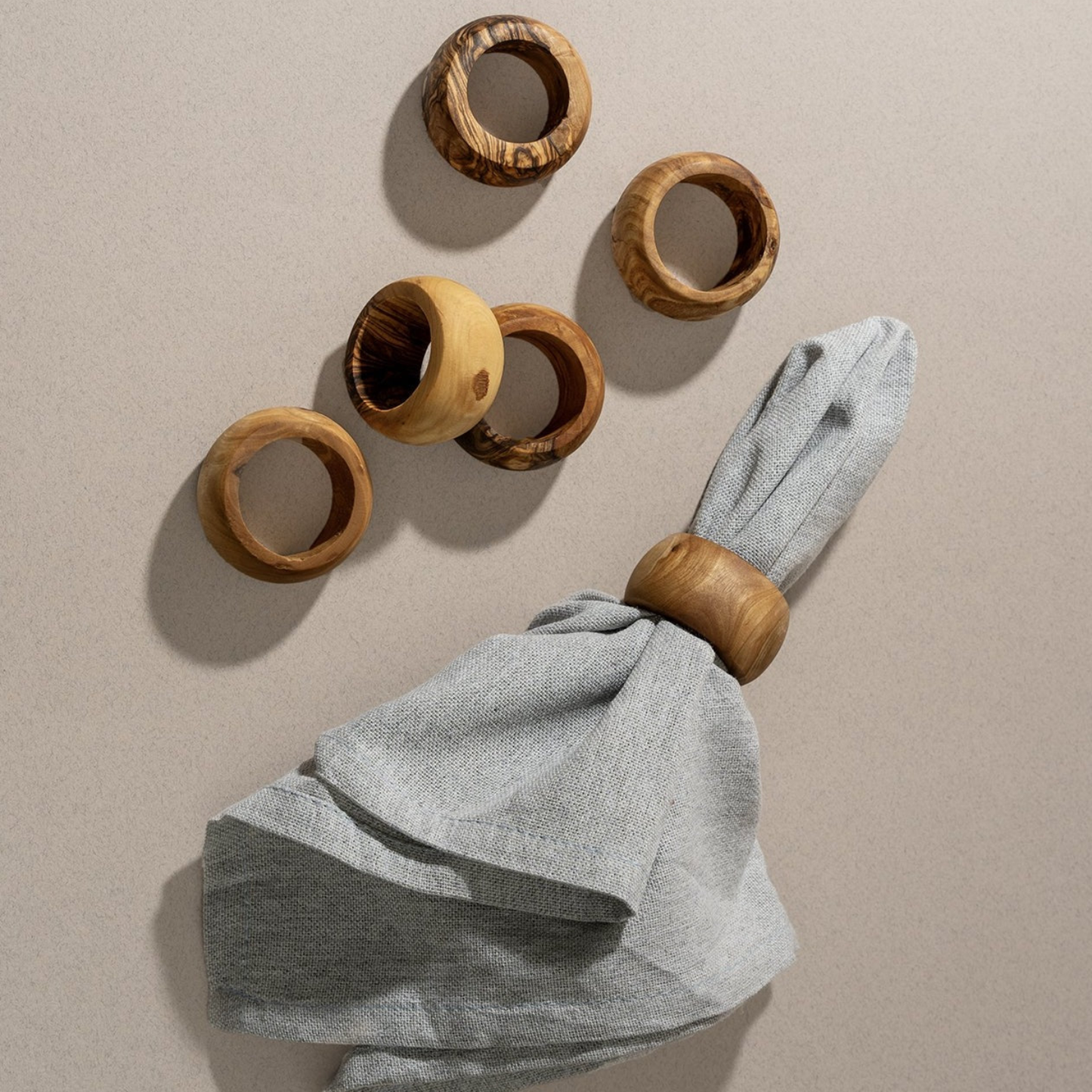 Olive Wood Napkin Rings