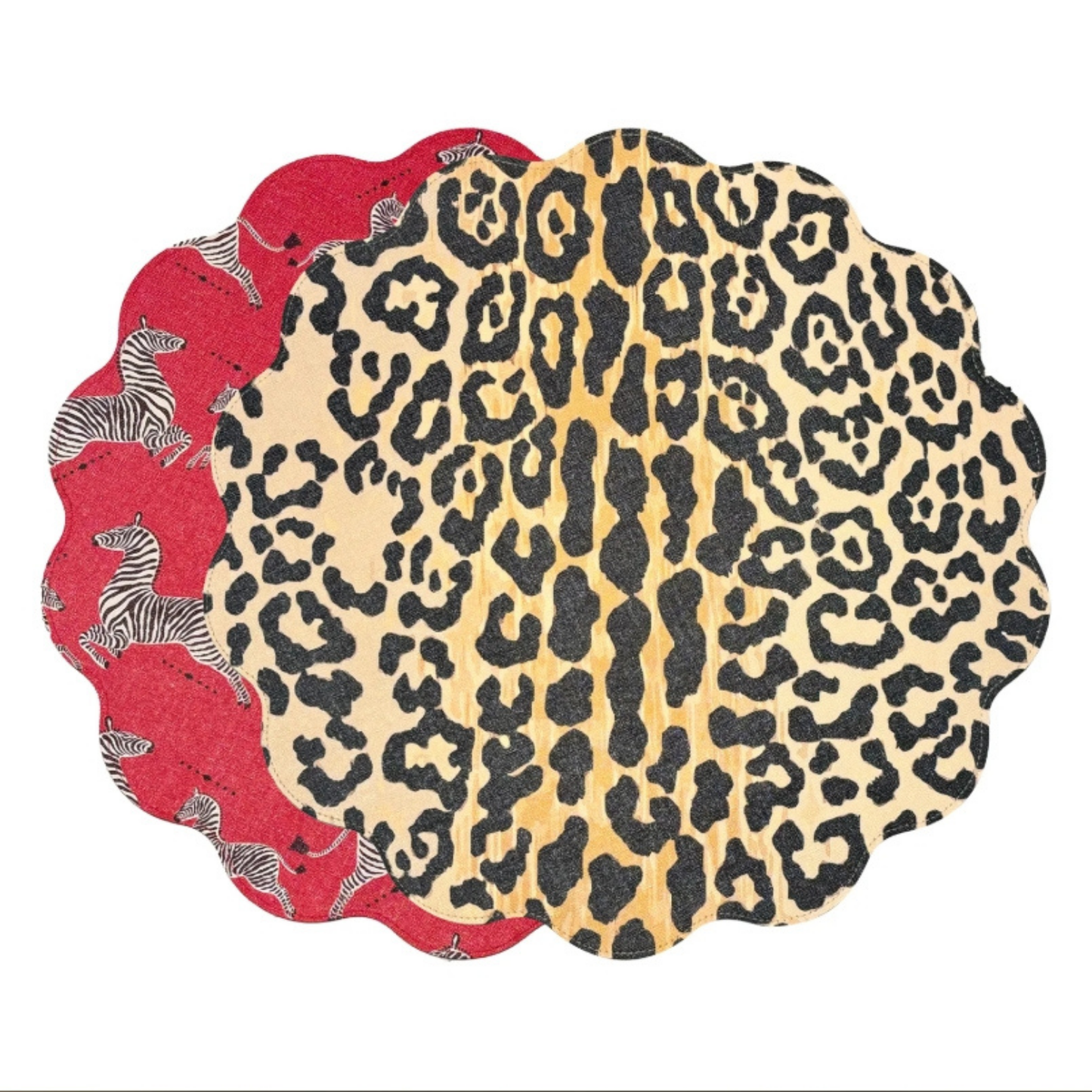 Safari Reversible Scallop Placemat (Set of 4)