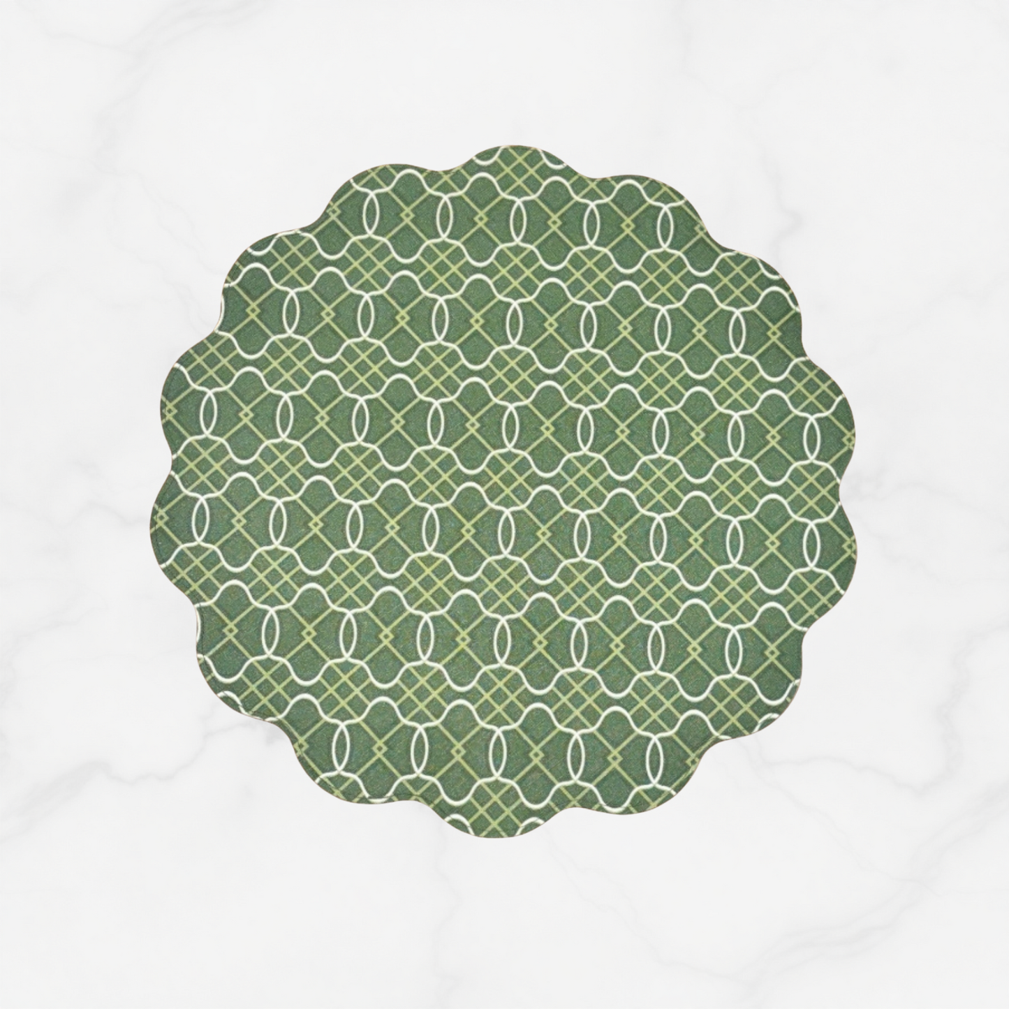 Heirloom Floral Reversible Scallop Placemat (Set of 4)