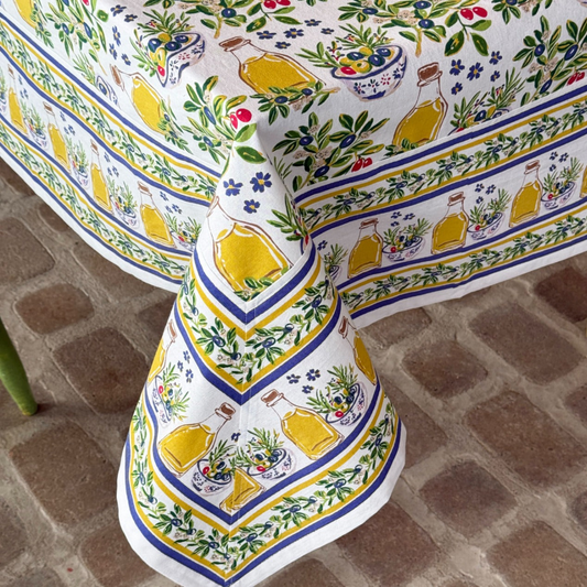 Wild Olives Cotton Tablecloth