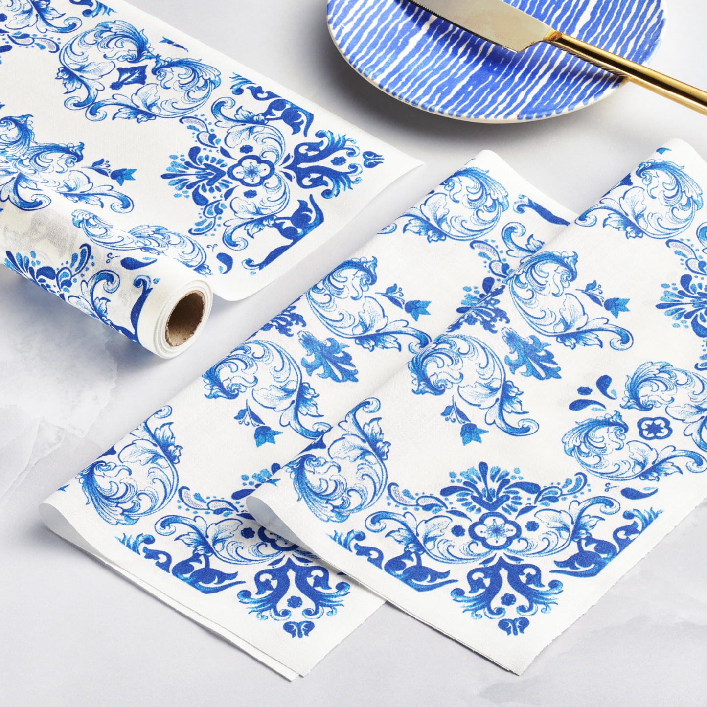 Reusable Mediterranean Cotton Napkins (12pcs)