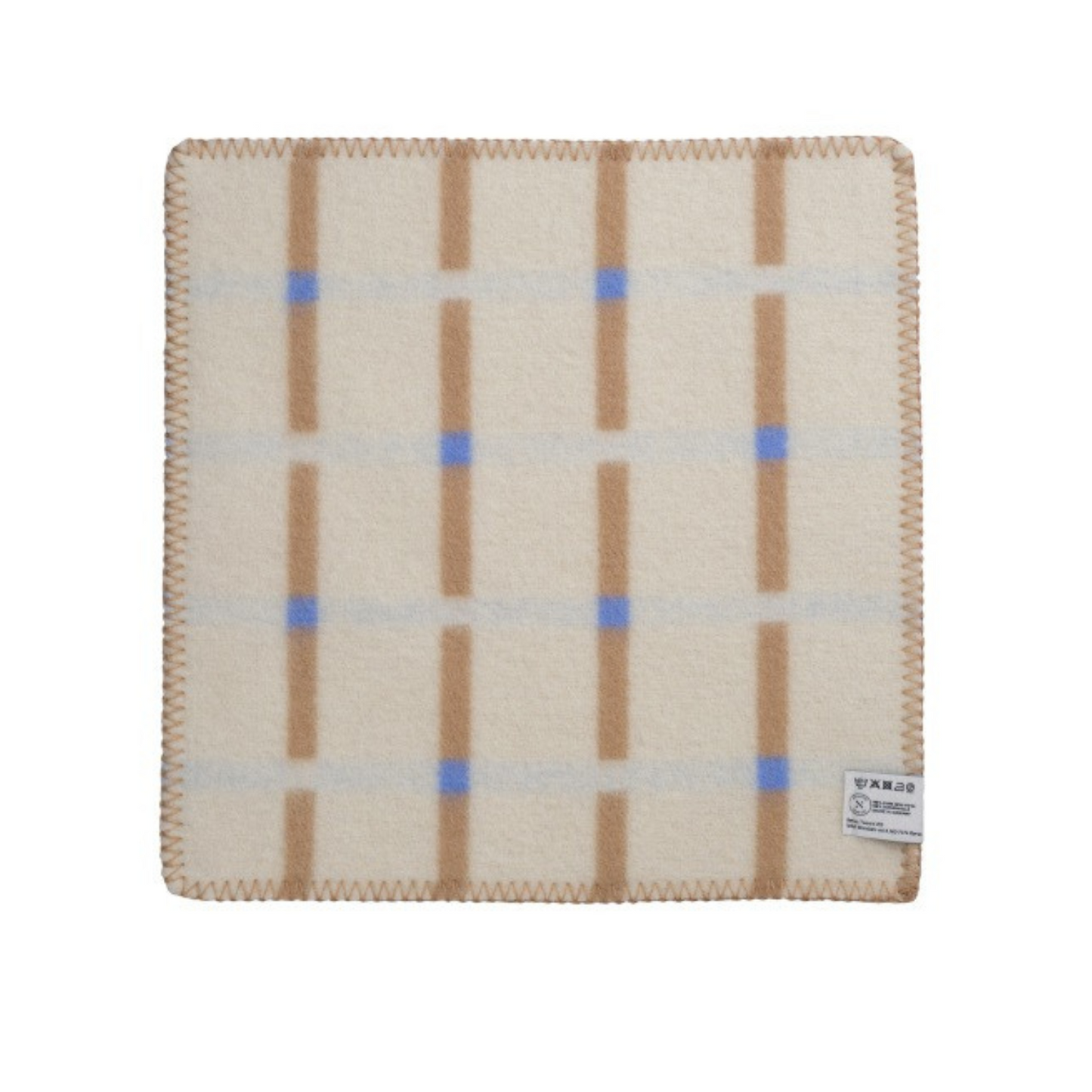 Norwegian Wool Taupe Check Seating Pad