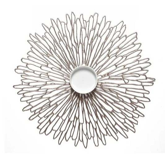 Chilewich Bloom Gunmetal 15 Placemat Set of 4