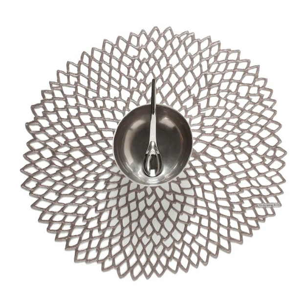 Chilewich Dahlia 14 Placemat Set of 4 - Gunmetal