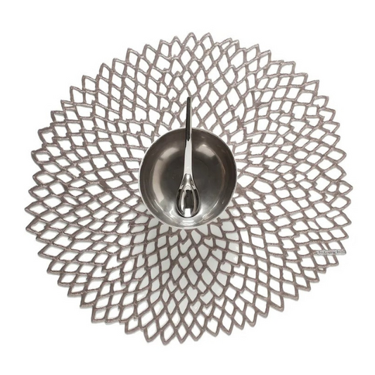 Chilewich Dahlia 14 Placemat Set of 4 - Gunmetal
