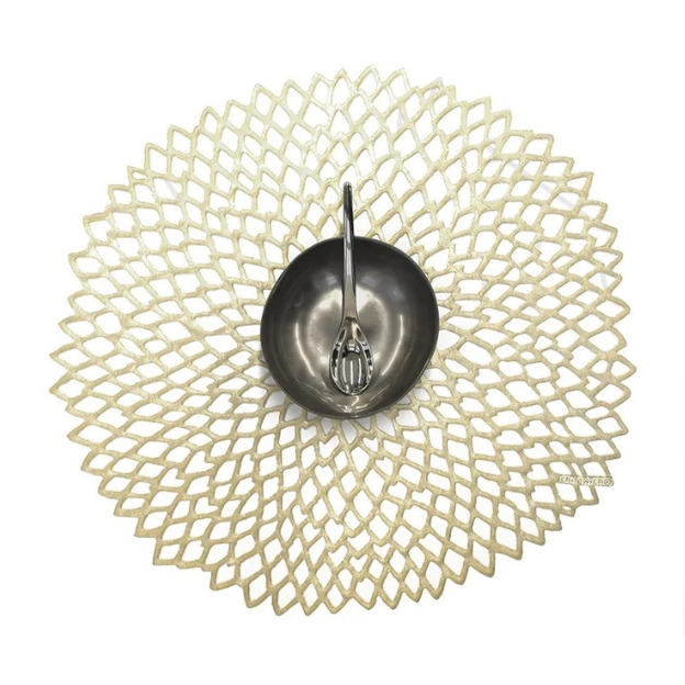 Chilewich Dahlia 14 Placemat Set of 4 - Champagne
