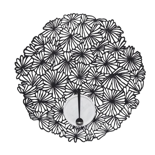 Chilewich Daisy 14 Placemat Set of 4 - Black