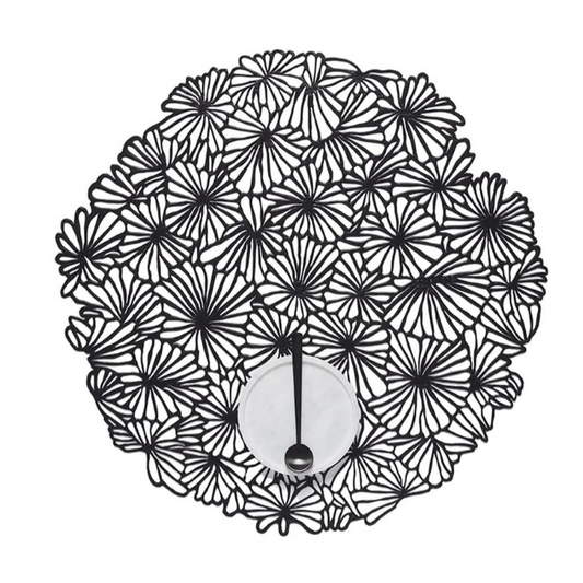 Chilewich Daisy 14 Placemat Set of 4 - Black