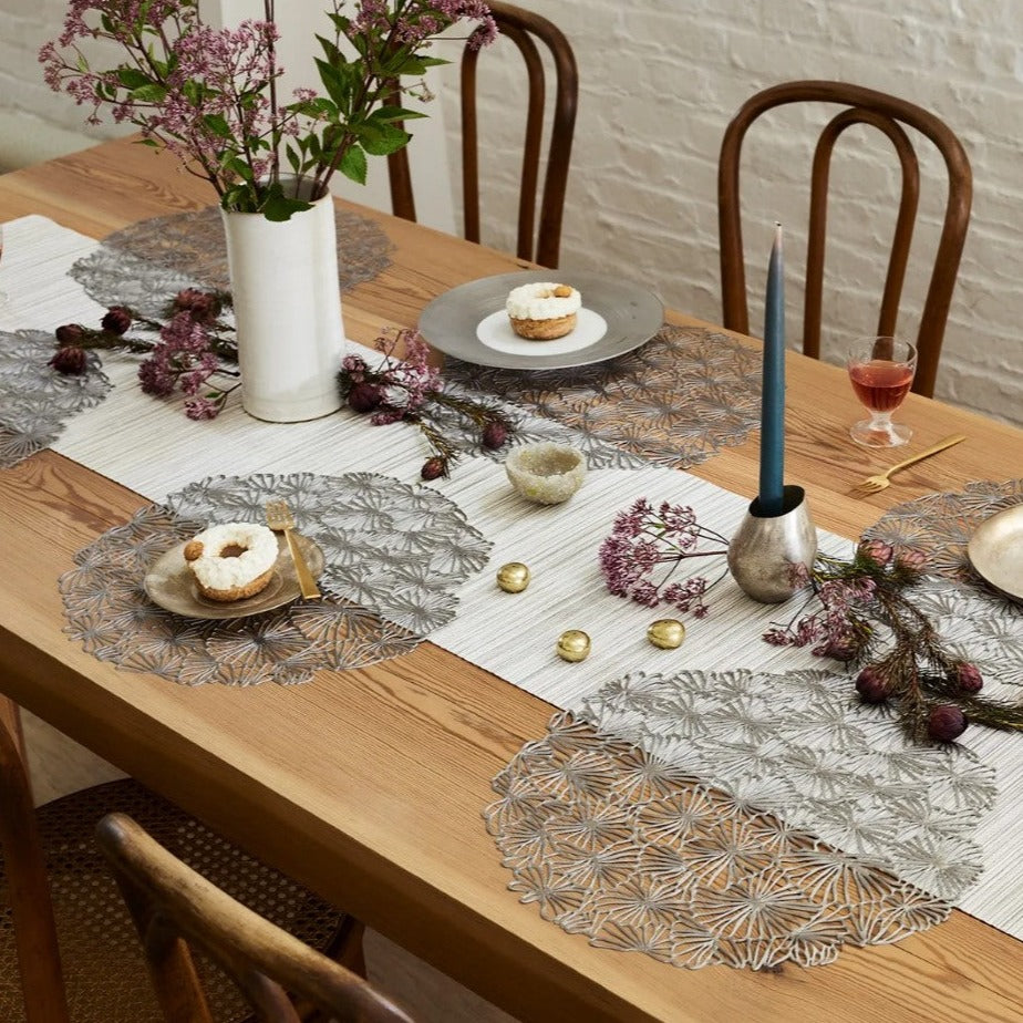 Chilewich Daisy 14 Placemat Set of 4 - Gunmetal